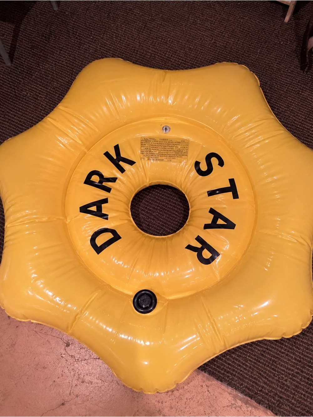 Yellow Dark Star Inflatable Ring